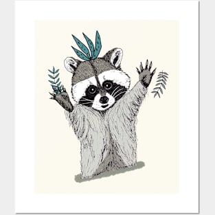 Jolly Playful Raccoon #2 Posters and Art